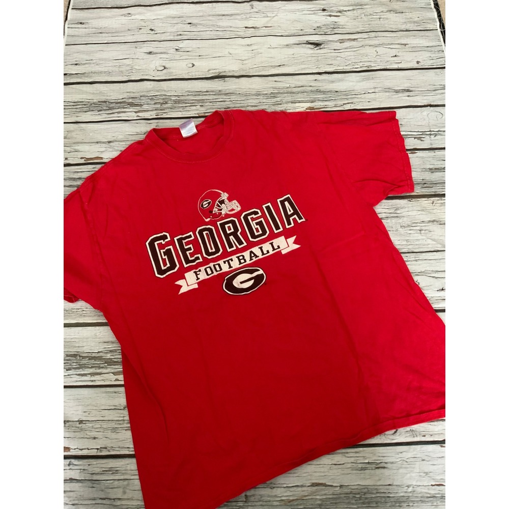 Georgia Bulldogs Football T-Shirt Mens XL Red Short Sleeve UGA Graphic Tee